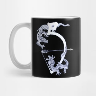 Mythical Bow and Arrow Dragons Mug